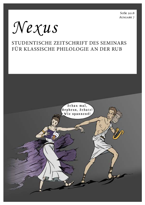 Das Bild zeigt das Cover der studentischen Nexus Zeitschrift für klassische Philologie an der RUB.